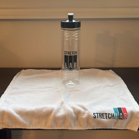 Stretch Lab Water Bottle, Small Towel & Orange Towel - Picture 2 of 4